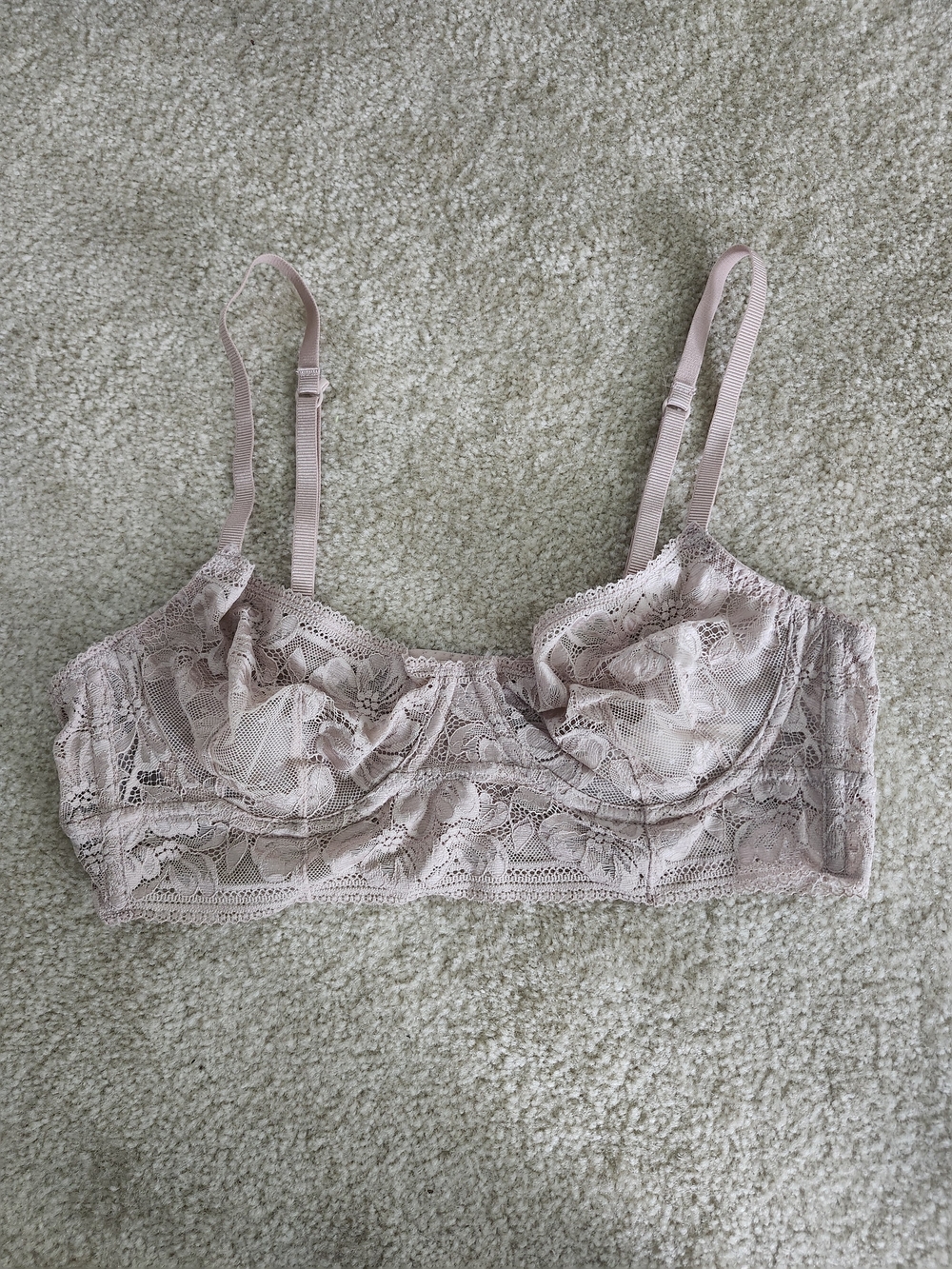 Free People Lace Bralette in Dusty Pink